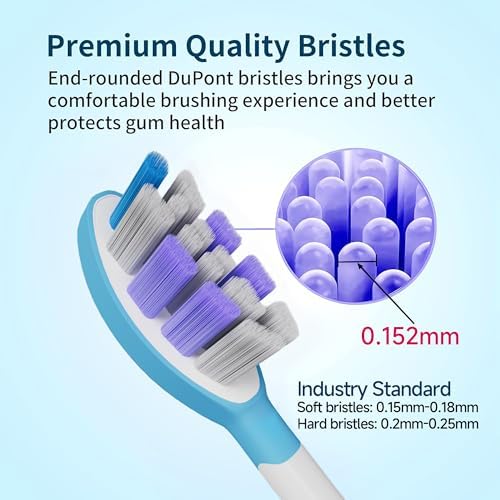 Electric Toothbrush Heads for Philips Sonicare Replacement Heads, 10 Pack Adults Kids 7+ Sonicare Toothbrush Replacement Brush Heads Philips Sonicare Sensitive Replacement Heads C2 C3 G2 G3 A3, White