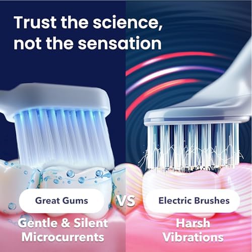 Vibration-Free Patented Bioelectric Toothbrush, Dentist-Designed & Clinically-Tested, Gentle on Sensitive Teeth & Fragile Gums, Ultra Soft for Pregnant Women, Elderly, Braces and Gum Recessions