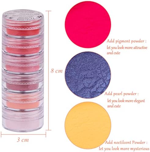 Duufin 54 Colors Nail Pigment Powder Colorful Luminous Powder Iridescent Pearlescent Pigment for Nails Art, Body and Crafts