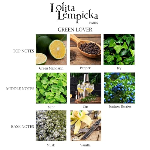 Lolita Lempicka Green Lover Eau De Toilette Spray for Men - Fresh Masculine Scent w/Notes of Gin, Juniper, & Peppermint - Ideal for Daily Wear and Special Events