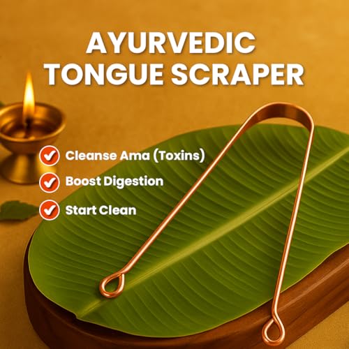 Copper Tongue Scraper - Metal Oral Hygiene Tool for Kids, Reusable Mouth Scraper & Cleaner, Premium Copper Design, Fresher Breath & Debris Removal, Travel-Friendly, USA-Based Seller - 4-PACK