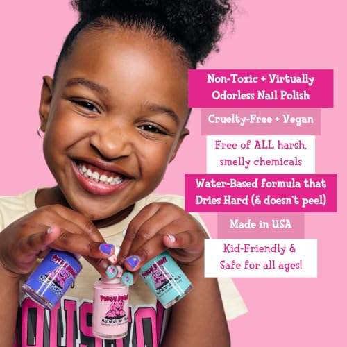 Piggy Paint | Girls Nail Polish | Cruelty-free, Vegan, & Low Odor for Kids | Make It Last (Basecoat + Shine Topcoat Set)