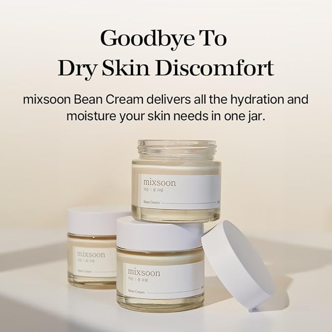 mixsoon Bean Cream - Intensive Moisture Face Cream For Smooth, Nourished Skin, Pore & Sebum Care - Korean Skincare For Glass Skin - Non-stick (0.85 Fl.Oz. / 25ml)