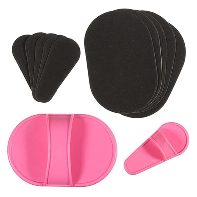 Smooth Away Facial Hair Remover Pads Exfoliation Kit for Women Girls, Smooth Legs and Facial Hair Removal Pads in 2 Sizes, Fine Black Sandpaper for Lips and Skin, Hair Removal and Exfoliation Kit