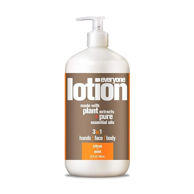 Everyone Nourishing Hand and Body Lotion, 32 Ounce (Pack of 1), Citrus and Mint, Plant-Based Lotion with Pure Essential Oils, Coconut Oil, Aloe Vera and Vitamin E