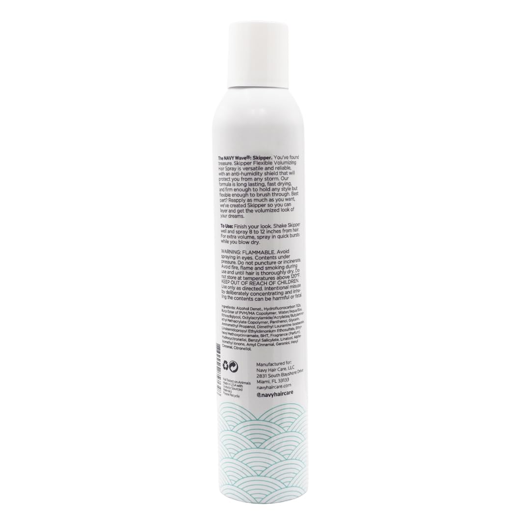 NAVY Hair Care Skipper Thickening and Volumizing Hair Spray | Suited for Fine, Thin, Flat Hair | 10 oz