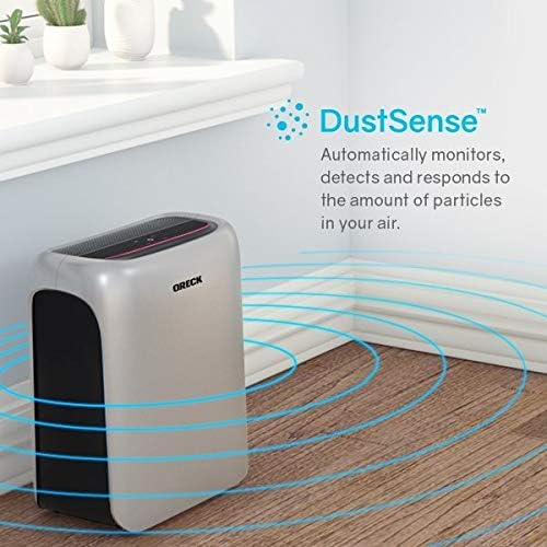 Oreck Air Response Air Purifier, Powerful HEPA and Carbon Filtration, For Small Rooms, Captures 99% of Particles, Dust, Pollen, Pet Dander and Smoke, Quiet Air Purifiers for Home