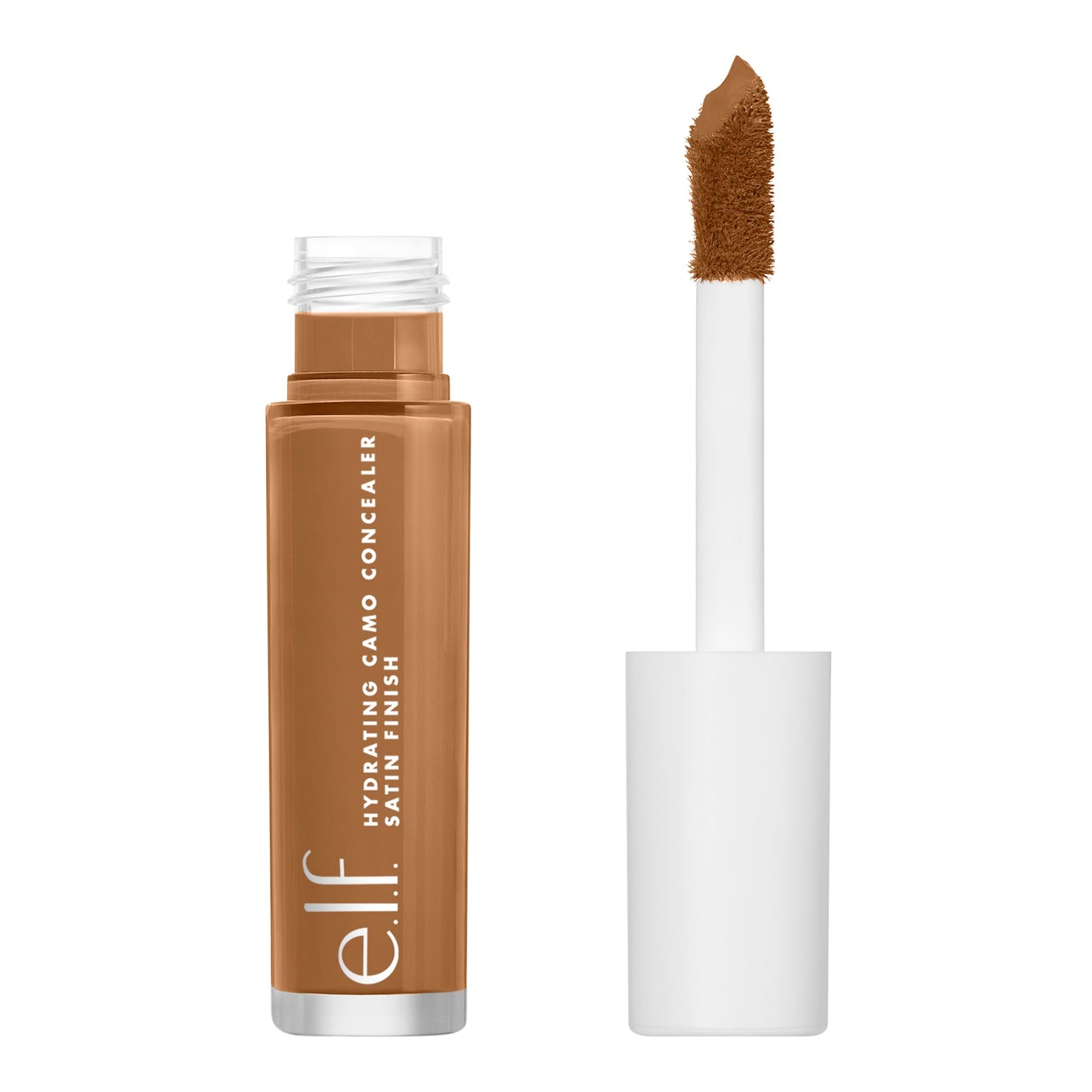 e.l.f. Hydrating Camo Concealer, Lightweight, Full Coverage, Long Lasting, Conceals, Corrects, Covers, Hydrates, Highlights, Deep Caramel, Satin Finish, 25 Shades, All-Day Wear, 0.20 Fl Oz