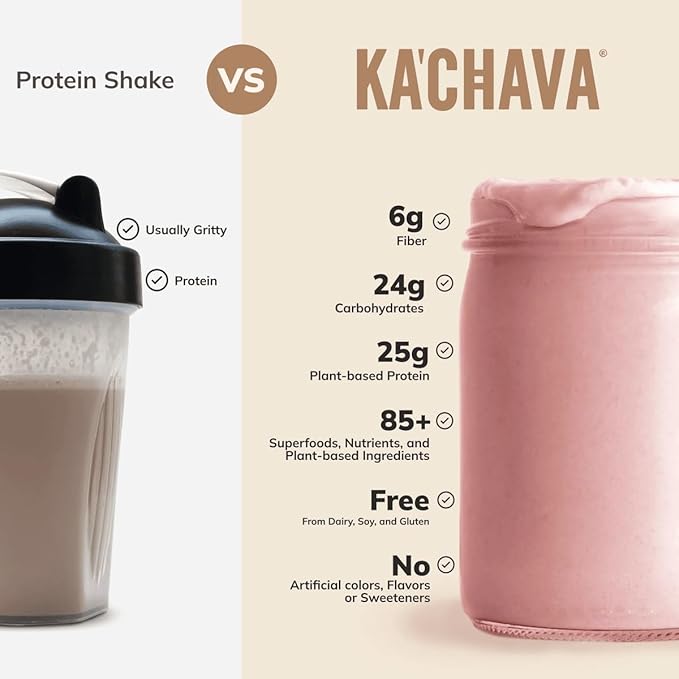 Ka’Chava All-In-One Nutrition Shake Blend, Coconut Acai, 15 Servings, 85+ Superfoods & Nutrients, Meal Replacement, Greens Plant-Based Superfood Powder Protein Drink, Digestive Enzymes & Probiotics, Vegan Dairy Gluten Free