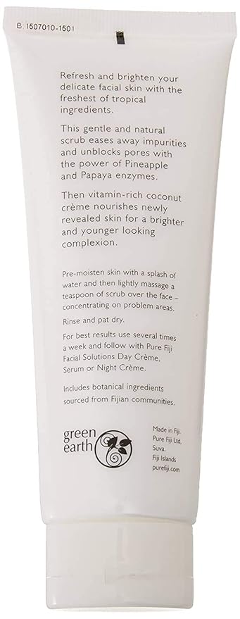 Pure Fiji Exfoliating Scrub - Facial and Body Scrub with Vitamin E, Coconut Oil Exfoliating Body Scrub for Women and Men, 4 Ounce