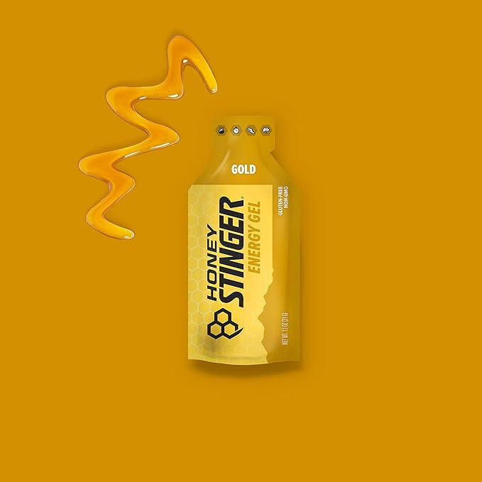 Honey Stinger Gold Energy Gel | Gluten Free & Caffeine Free | For Exercise, Running and Performance | Sports Nutrition for Home & Gym, Pre and Mid Workout | 12 Pack, 13.2 Ounce
