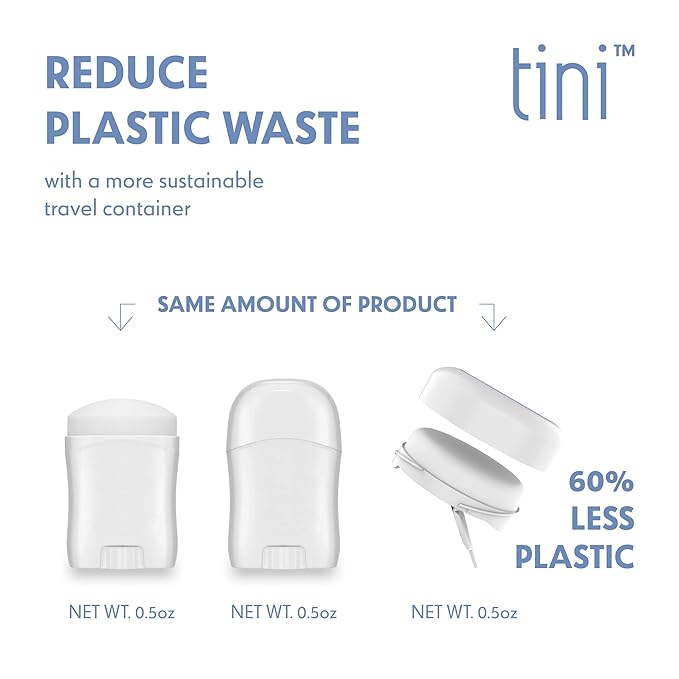 Tini Naturals Mini Travel Size Deodorant, Unisex Aluminum Free Deodorant with Coconut Oil & Shea Butter, 0.4oz each (12 Pack), Fresh Linen Scent