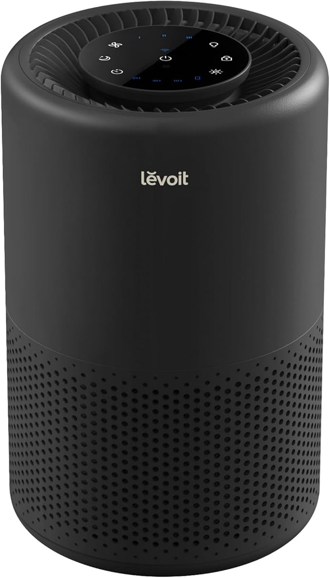 LEVOIT Air Purifier for Home Bedroom, Smart WiFi Alexa Control, Covers up to 916 ft², AHAM VERIFIDE, 3-in-1 Filter with HEPA Sleep Mode for Allergies, Pollutants, Smoke, Dust, Core 200S-P, Black