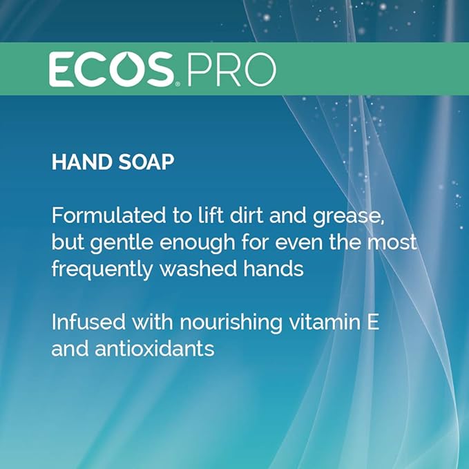 ECOS PRO Hand Soap Refill | Hypoallergenic | Readily Biodegradable Formula | With Vitamin E & Antioxidants | Made In The USA | Orange Blossom 1 GALLON/ 128 Fl Oz (Pack of 4)