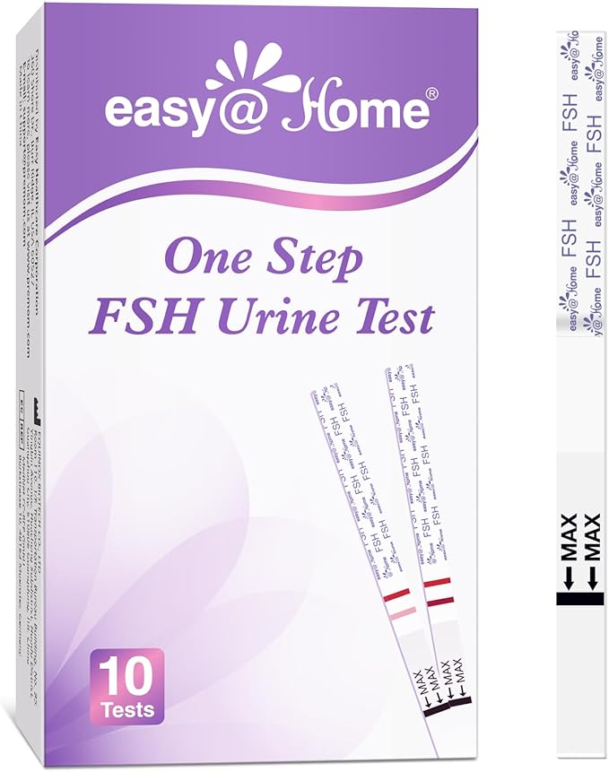 Easy@Home 5 PdG Urine Tests + 10 FSH Menopause Test to Track Ovulation