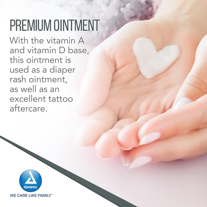 Dynarex Vitamins A&D Ointment Without Lanolin - Vitamin A and D Ointment Protectant For Minor Cuts, Burns, Diaper Rash & Dry Skin - 1 Box - 144 Packets/Box - 5g Packets (Packaging May Differ)