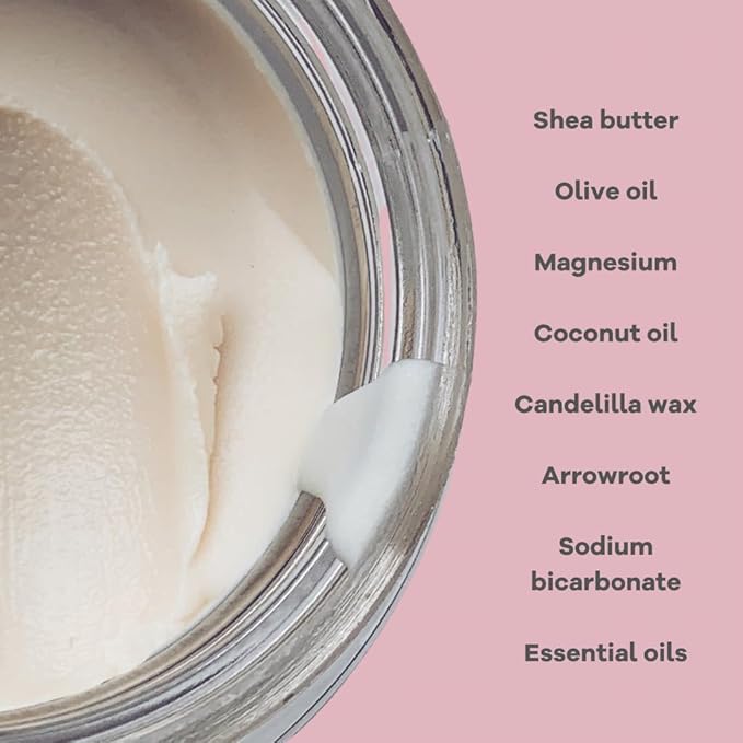 The Natural Deodorant Co, Clean Deodorant Balm Palmarosa & Mandarin 55g, Aluminium Free, Plastic Free, All Day Protection