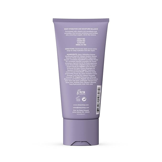 Deep Steep Body Butter with Ceramides for Intense Moisture 6oz (6 Ounces (Pack of 1), Lavender Chamomile)