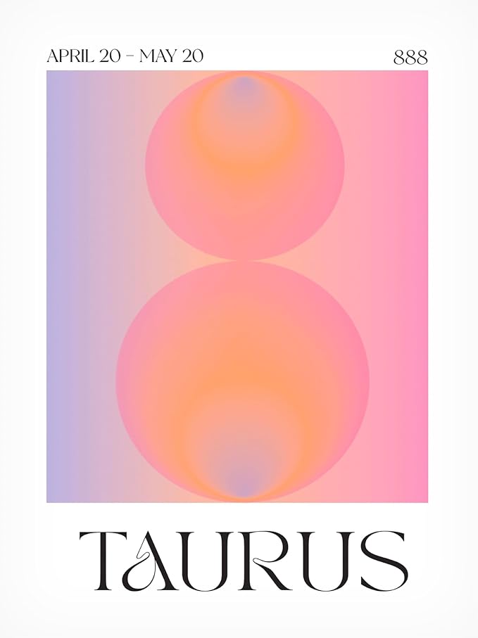 Trademark Fine Art Canvas Wall Art - Valeria Castillo 'Taurus' Wall Art for Living Room, Bedroom, or Office Décor
