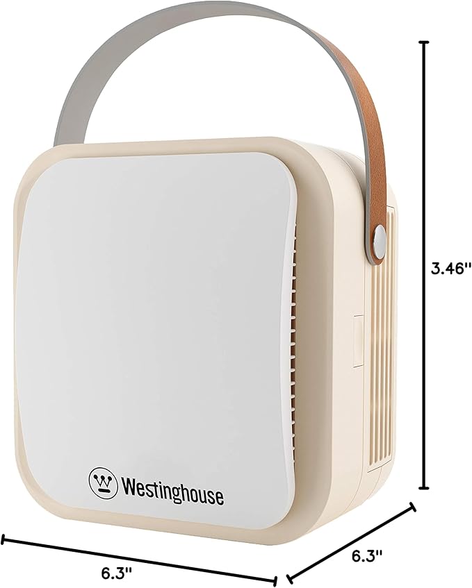 Westinghouse 1804 Patented NCCO Technology Portable Air Purifier with True HEPA Filter and NCCO Technology - Removes Bacteria, Viruses, VOCs, Allergens, Dust, Smoke, Odors - Ideal for Airplane, Hotels