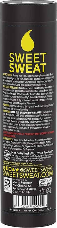 Sweet Sweat Workout Enhancer Roll-On Gel Stick - Makes You Sweat Harder and Faster, Use with Sweet Sweat Waist Trimmer
