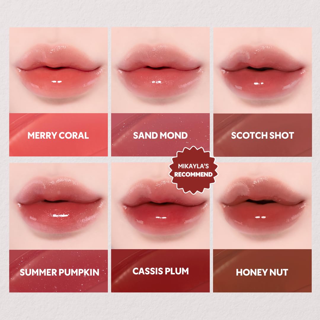 TIRTIR [*Mini Size Waterism Tinted Lip Gloss #19 Bad Rosy, 0.06 Fl Oz – Kiss Ready Lipgloss, 12H Long Lasting Non Sticky Natural Tinted Glow Korean Multiuse Cheek and Lip Tint for Women gift