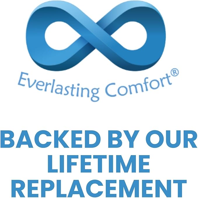 Everlasting Comfort Doctor Recommended Memory Foam Seat Cushion for Office Chairs & Car Seat - Ergonomic Office Desk Accessories for Tailbone Pain Relief, Sciatica & Back Support