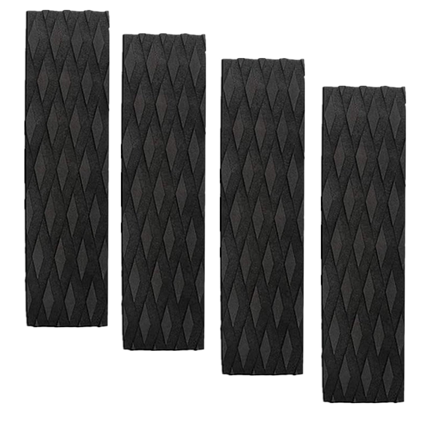 Surfboard Traction Pads, 4Pieces Black Surfing Front Traction Anti-Slip Pad for Surfboards, Skimboards, Shortboards, Longboards and Kayak