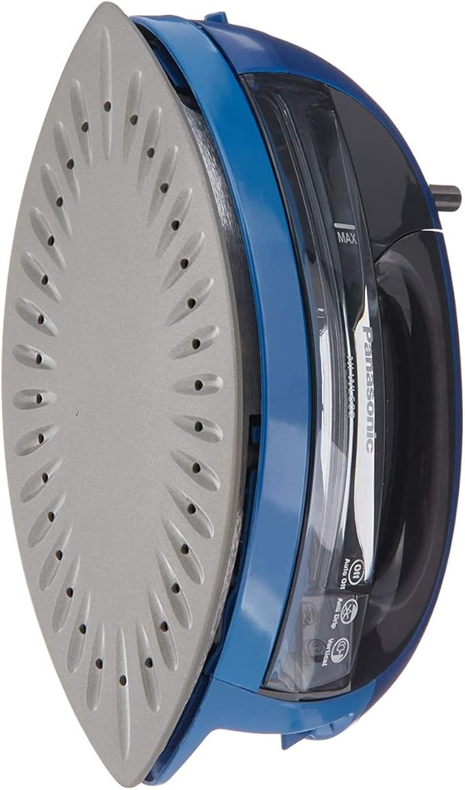 Panasonic Blue 360 Freestyle Cordless Iron NI-WL602 - Portable Steamer for Clothes with Ceramic Charging Base, Vertical Steam Irons, Compact Heavy Duty Press Ironing Machine, 1500 Watts