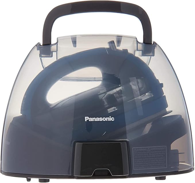 Panasonic Blue 360 Freestyle Cordless Iron NI-WL602 - Portable Steamer for Clothes with Ceramic Charging Base, Vertical Steam Irons, Compact Heavy Duty Press Ironing Machine, 1500 Watts