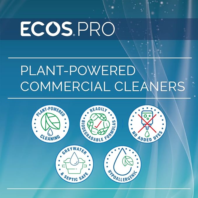 ECOS PRO Hand Soap Refill | Hypoallergenic | Unscented | Readily Biodegradable Formula | With Vitamin E & Antioxidants | Made In The USA | Free and Clear 1 GALLON/ 128 Fl Oz (Pack of 4)