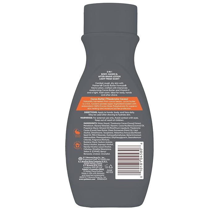Palmer's Cocoa Butter Formula Body and Face Lotion with Vitamin-E for Men, 8.5 Fluid Ounce (Pack of 2)
