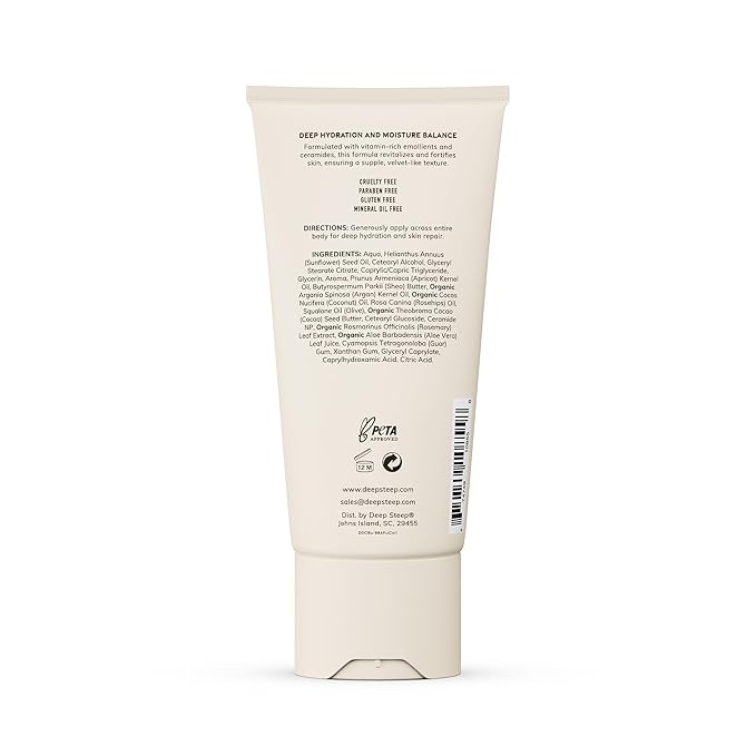 Deep Steep Body Butter with Ceramides for Intense Moisture 6oz (6 Ounces (Pack of 1), Pure Coconut)