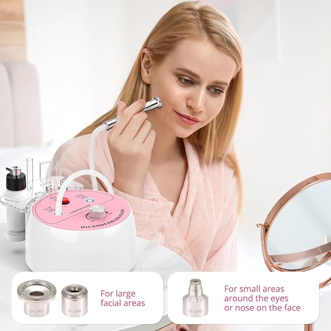 At-home Microdermabrasion Machine, UNOISETION 3 in 1 Dermabrasion Facial Machine for Exfoliation & Blackhead Removal