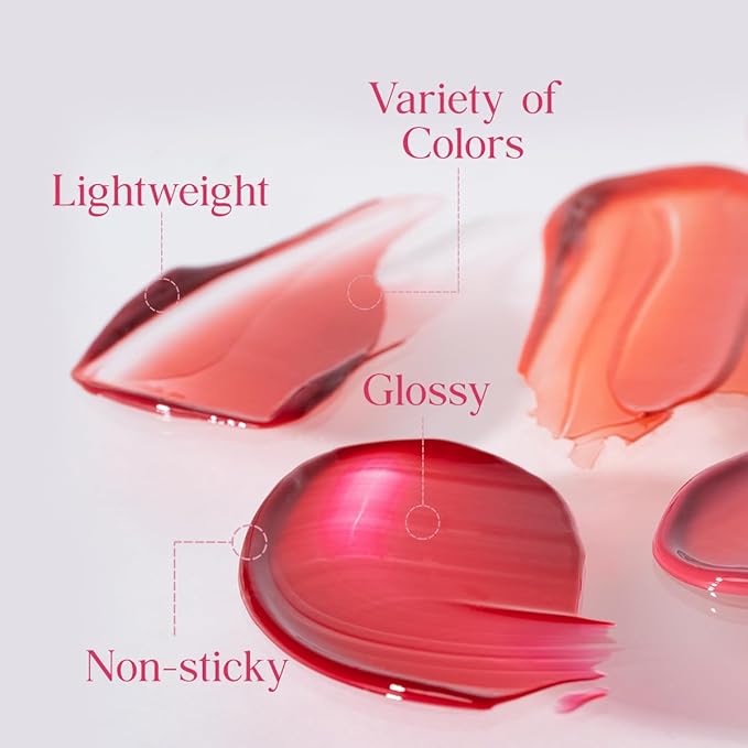 CLIO Crystal Glam Tint |Glossy Finish, Lightweight, Weightless, Buildable, Glass-Like, Smoothing, Long-Lasting, Vivid, Transparent, Shiny, Moisturizing, Hydrating (03 Blushed Peach)