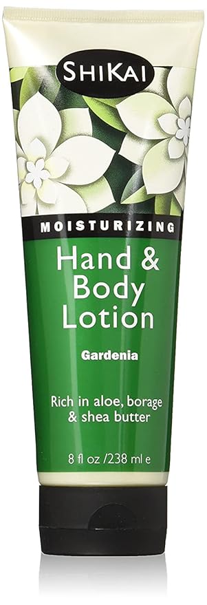 ShiKai Hand & Body Lotion (Gardenia, 8oz) | Daily Moisturizing Skincare for Dry and Cracked Hands | With Aloe Vera & Vitamin E