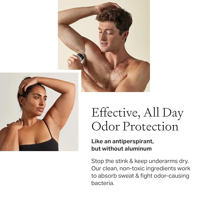Each & Every All Natural Deodorant for Women & Men - Sensitive Skin, Plant-Based, Baking Soda & Aluminum-Free Deodorant - 24 Hr Odor Control - Unscented & Fragrance Free Travel Size (3 Pack, 1.7oz)