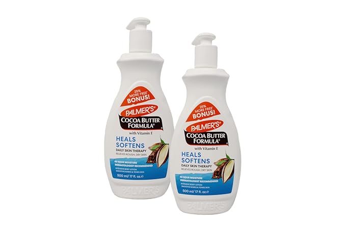 Palmers Cocoa Butter Lotion With Vitamin-E 17 Ounce Bonus (500ml) (Pack of 2)