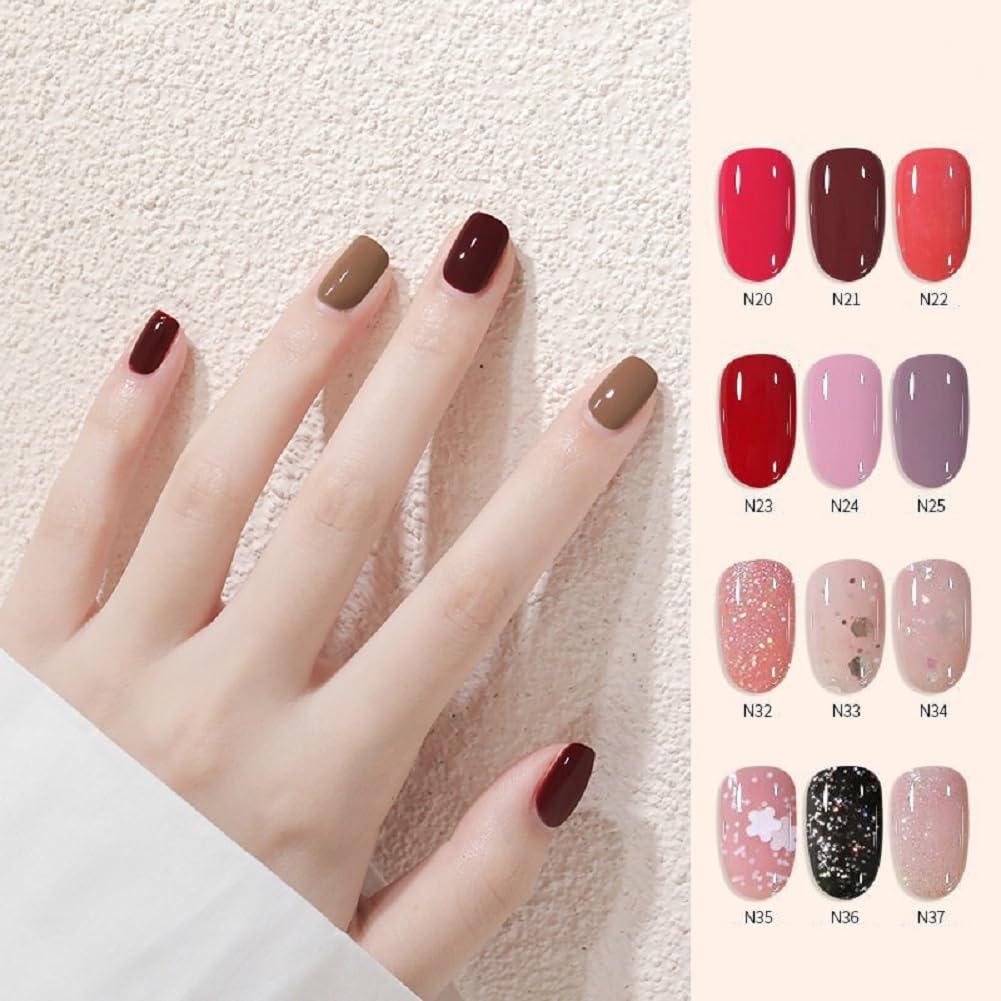 Nail Polish set - Nail Lacquer Quick Dry, Full Size, Vibrant, Colorful, Trendy, Glitter, Glossy, Metallic, Matte Nail Art Nail Shades (N5 Matcha tea, 52g)