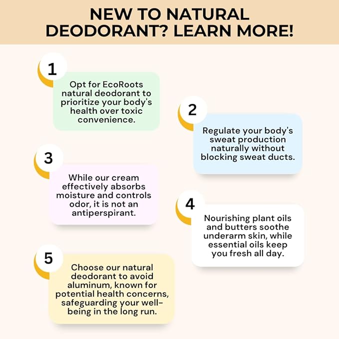 ECO ROOTS Natural Deodorant for Women & Men | Organic Deodorant Cream Non Aluminum | Baking Soda Free Healthy Deoderant for Body & Private Parts | All Vegan Pit Paste Zero Sweat |Lavender Scent