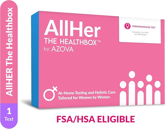 AllHer Perimenopause Test Kit | at-Home Women Hormone Test | Fast with Accurate Results | Early Peri Menopause Testing indcator with Detailed Report | CLIA-Certified | All Her | FSA HSA Eligible