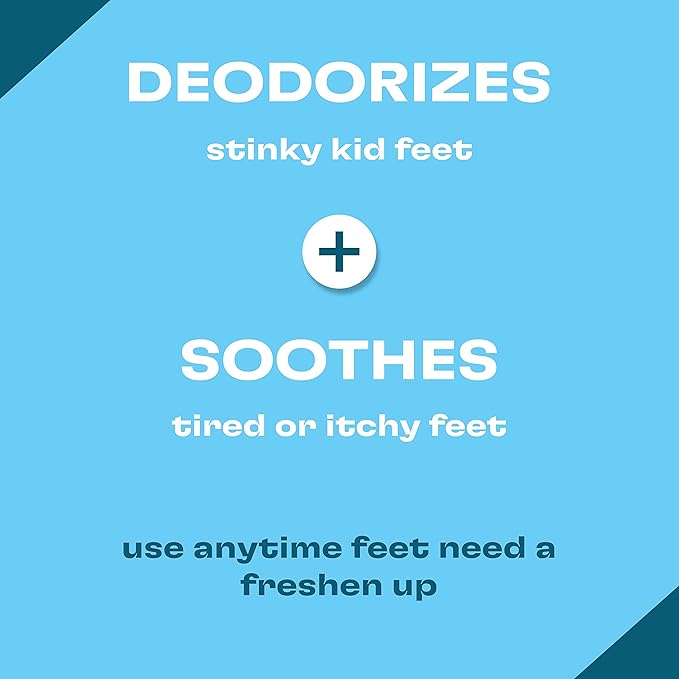 Kobi Natural Foot Deodorant Spray - No More Stinky Kid Feet - Eliminates Foot & Shoe Odor - Kid-Safe Ingredients - Mountain Mint
