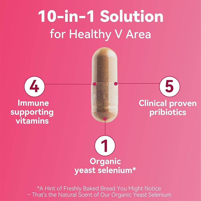 Gynable Vaginal Probiotics for Womem,Female Probiotic for pH Balance with Lactobacillus 5 Billion CFU Probiotics Blend,Selenium-Vitamin D3,Promote Healthy Vaginal Odor & Vaginal Flora,90 Count