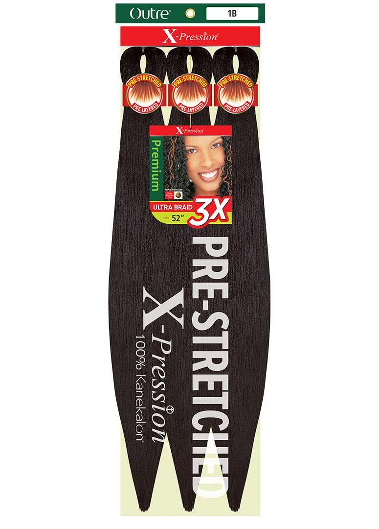 [3 PACK DEAL] Outre X-Pression Braid-Pre Stretched Braid 52" 3X 3 Packs (2T1B/350)