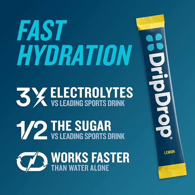 DripDrop Hydration Packets - Bold Variety Pack - Single Serve Electrolytes Powder Drink Mix - Watermelon, Berry, Lemon, Orange - Non-GMO, Gluten Free, Vegan - 192 Sticks