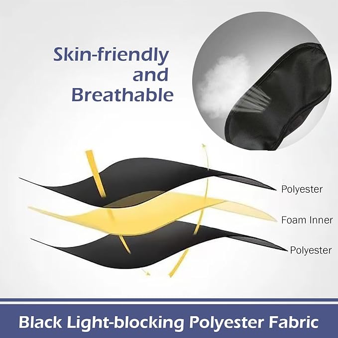 40 Pack Eye Mask - Light Blocking! Eyeshade for Sleep, Blindfolds for Party Games Travel Rest SPA Team Building, Disposable Sleep Mask for Women Men Kids, Eye Covers w/Adjustable Strap & Nose Pad