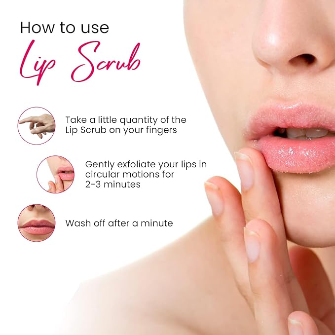 Lip Exfoliator Scrub and Moisturizer for Cracked Lip | Reduction in Dark Lips | Heals Dry Chapped Lips with Natural Ingredients Beetroot, Vitamin C, Honey Walnut and Chemical Free - 0.53 Oz
