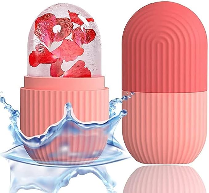 Ice Roller for Face, Puffy Eyes & Neck, Easy to Hold & Use, Reusable, Facial Beauty Ice Roller for Glowing & Clear Skin, Cold Therapy Facial Massage Roller (Multi Colour)