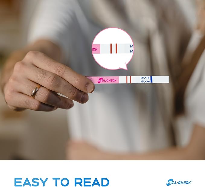 Ovulation Test Strips 50 Count & Pregnancy Tests 10 Count, HEAL-CHECK Fertility Combo Kit for Women TTC, Over 99% Accuracy, Easy to Use at Home, Individually Wrapped, FSA HSA | 50LH+10HCG+60 Urine Cup