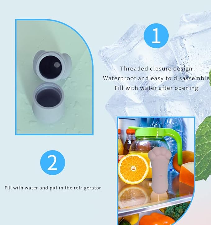 Cute Cat Paw Shape Ice Mold Holder For Face, Ice Contour Face Roller Cubes, Care For Face And Eye Skin, Reduce Dry Skin, Gift For Her （Colourful）